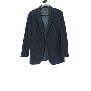 Pronto Uomo Blue Corduroy Blazer Jacket Mens Size L - Casual Stylish Coat